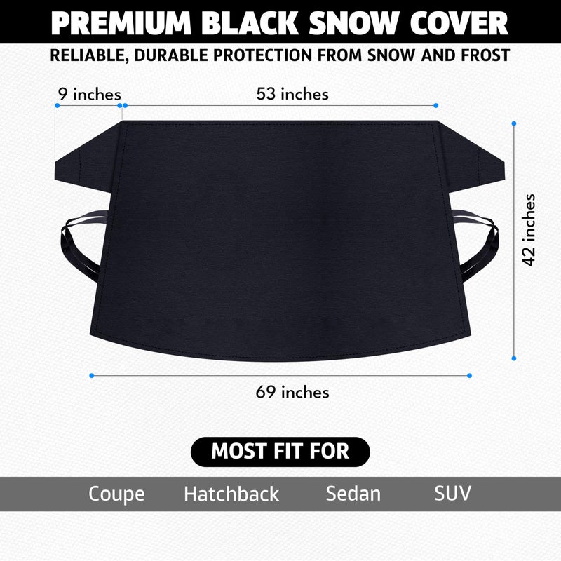 Autovir Windshield Cover for Ice and Snow | Snow  Ice  and Frost Protection Car Windshield Cover (69x42 inches) | All-Weather Car Snow Cover for Sedans  SUVs  and Hatchbacks - Image 3